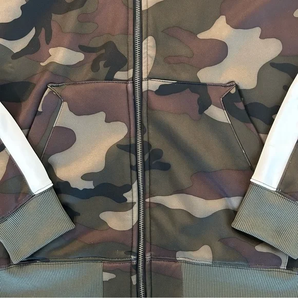CSG Men’s Fleece Full-zip up Size XL Camo Hoodie - Picture 4 of 6